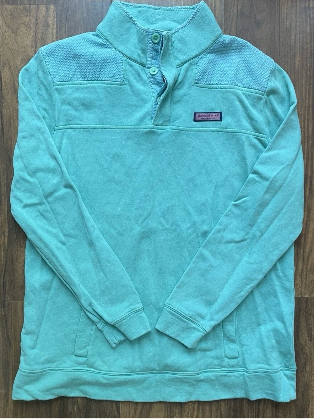 Vineyard Vines Aqua Pullover Quarter-Snap Sweatshirt